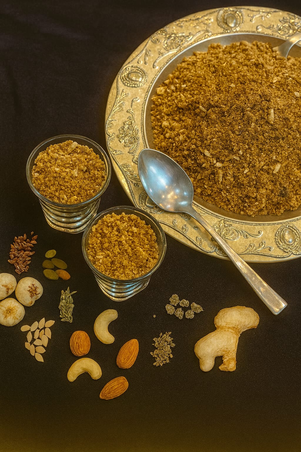 Traditional panjeeri with dry fruits